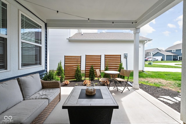 2542 Barstow Dr, Whitestown, IN 46075 - view of patio with outdoor lounge area