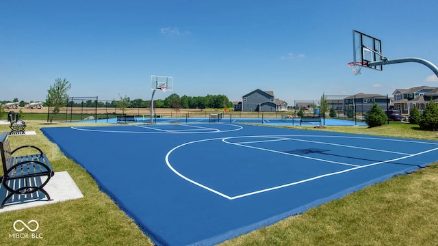 2542 Barstow Dr, Whitestown, IN 46075 - view of basketball court with community basketball court and fence