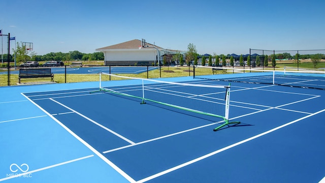 2542 Barstow Dr, Whitestown, IN 46075 - view of tennis court featuring community basketball court and fence