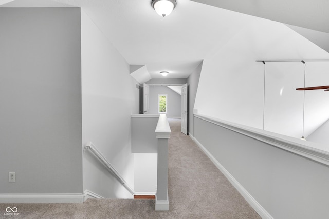 10602 Fall Rd, Fishers, IN 46037 - corridor featuring an upstairs landing, carpet flooring, and baseboards