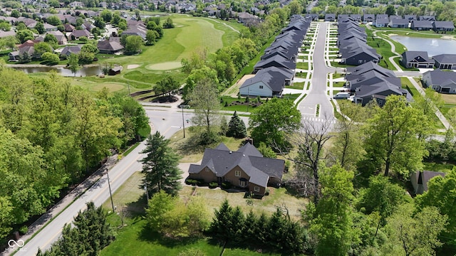 10602 Fall Rd, Fishers, IN 46037 - aerial perspective of suburban area with a large body of water and a local golf course