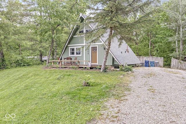809 Iron Bridge Rd, Cicero, IN 46034 - a-frame home featuring a deck