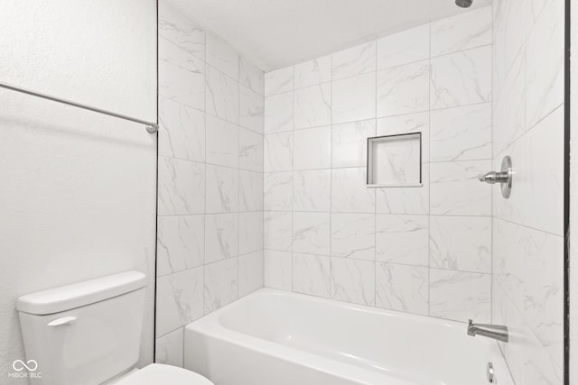 2321 W 26th St, Anderson, IN 46016 - bathroom featuring toilet and shower / tub combination