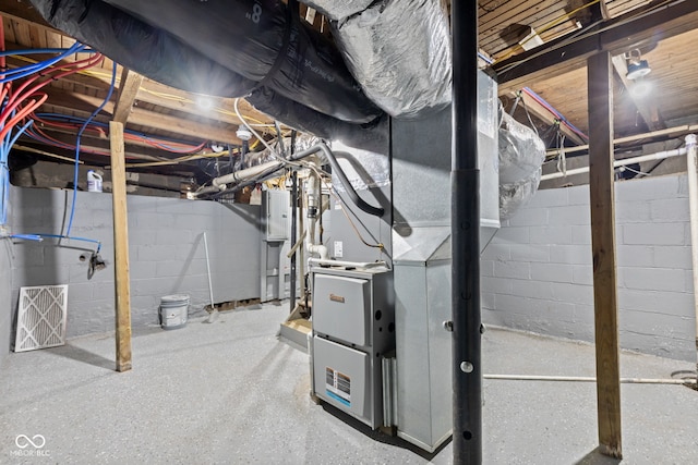 2321 W 26th St, Anderson, IN 46016 - unfinished basement with electric panel