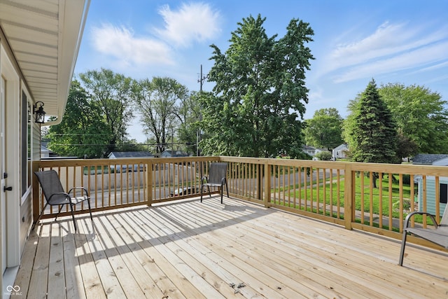 view of wooden terrace