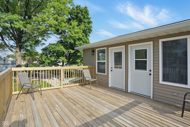 view of wooden deck