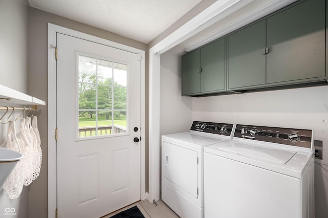 3019 W Huntsville Rd, Pendleton, IN 46064 - laundry room with cabinet space and washing machine and dryer