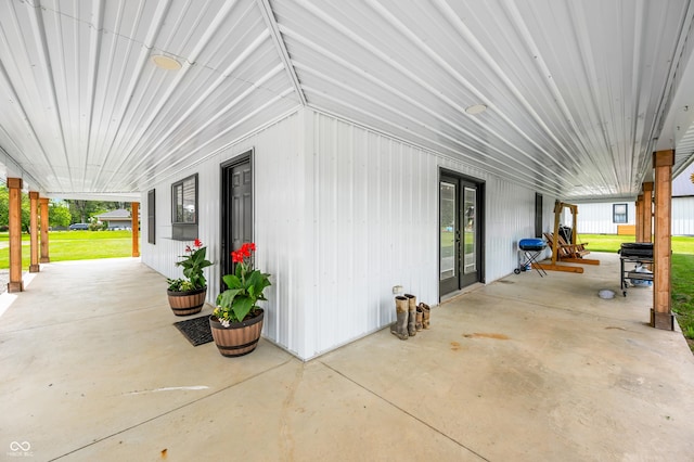 141 W 10th St, Seymour, IN 47274 - view of patio / terrace featuring french doors