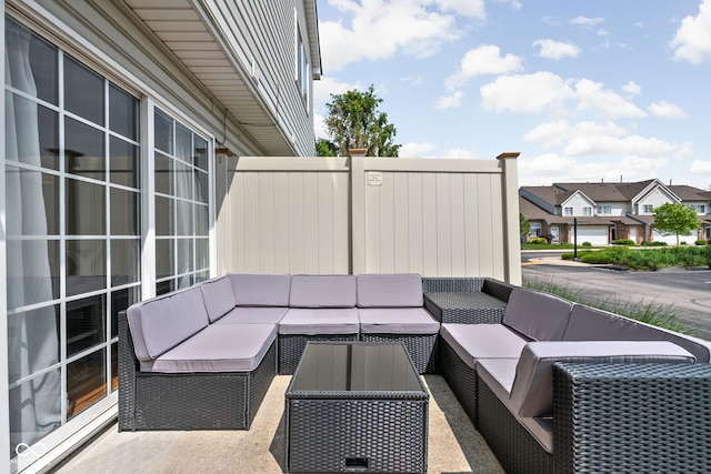 9404 Enclave Dr Unit D, Avon, IN 46123 - view of patio with an outdoor hangout area and a residential view