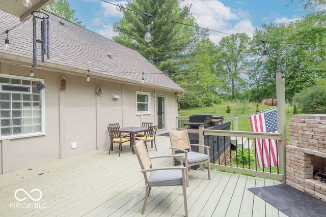1409 S Northview Dr, Martinsville, IN 46151 - deck featuring outdoor dining area