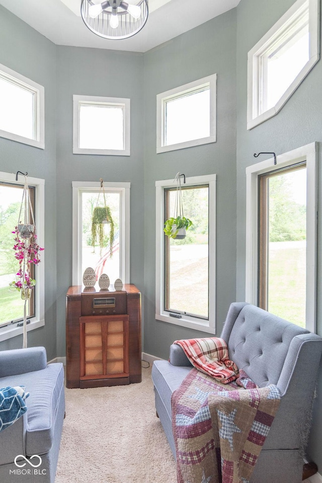 1409 S Northview Dr, Martinsville, IN 46151 - sitting room with a towering ceiling and carpet flooring