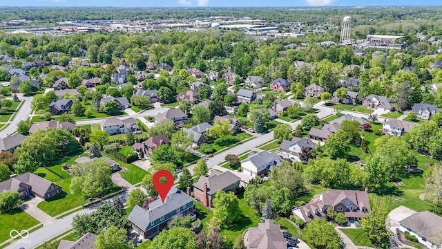 aerial perspective of suburban area