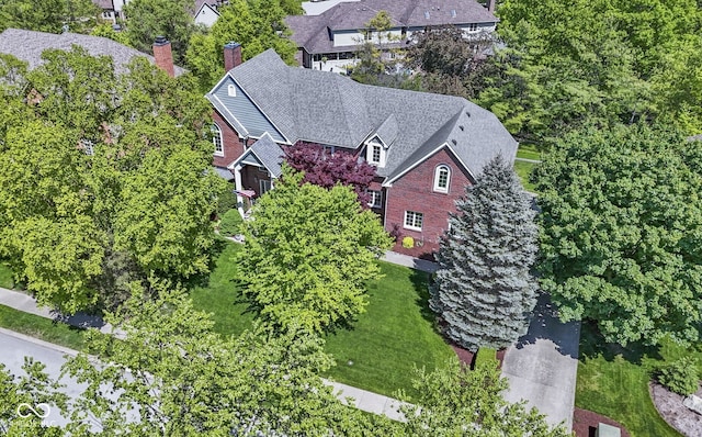 view from above of property
