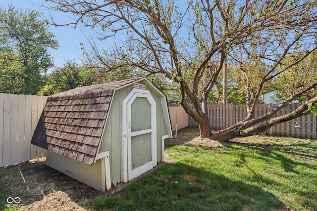 view of shed