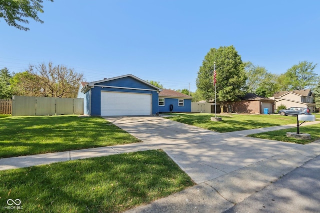 ranch-style home featuring driveway and a garage