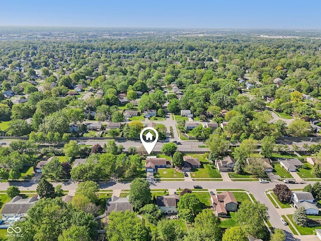 aerial perspective of suburban area