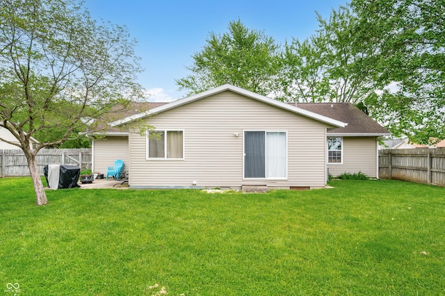 rear view of property with roof with shingles
