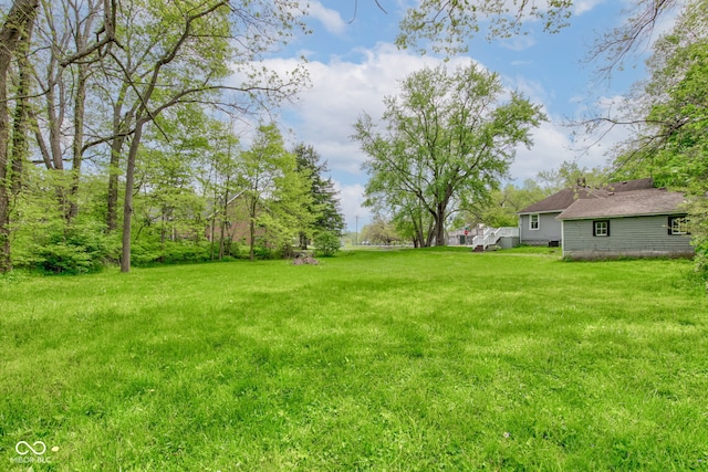 view of grassy yard