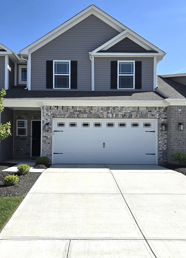 6403 Yuma Ct, Whitestown, IN 46075 - view of front of property with an attached garage and driveway