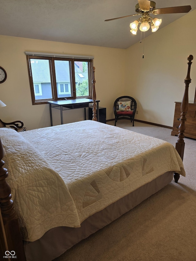 8055 Foxchase Dr, Indianapolis, IN 46256 - bedroom featuring light carpet and a ceiling fan