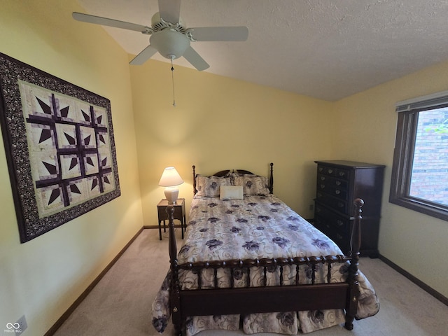 8055 Foxchase Dr, Indianapolis, IN 46256 - bedroom featuring carpet flooring, ceiling fan, and a textured ceiling