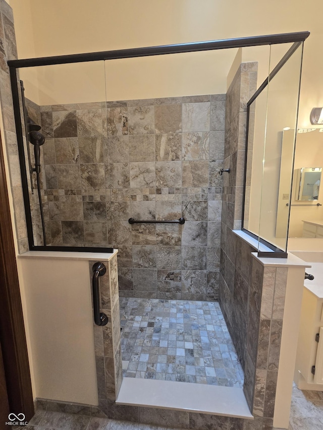 8055 Foxchase Dr, Indianapolis, IN 46256 - bathroom with a shower stall
