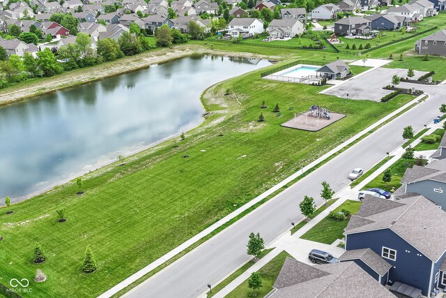 9860 Gallop Ln, Fishers, IN 46040 - aerial perspective of suburban area with a nearby body of water