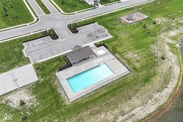 9860 Gallop Ln, Fishers, IN 46040 - bird's eye view of a pool