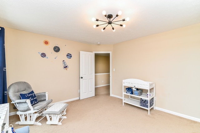 9860 Gallop Ln, Fishers, IN 46040 - unfurnished room featuring a chandelier and light carpet