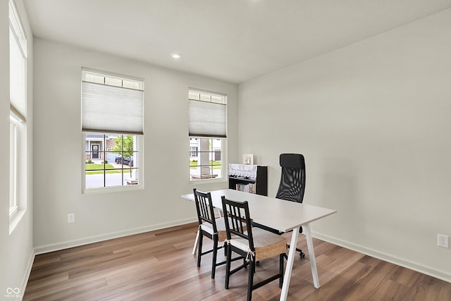 5366 Laurel Crest Run, Noblesville, IN 46062 - office area with wood finished floors, recessed lighting, and baseboards