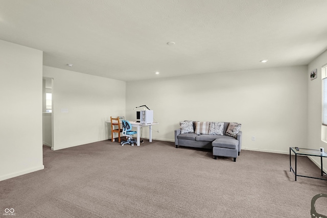 5366 Laurel Crest Run, Noblesville, IN 46062 - living area featuring carpet, recessed lighting, and baseboards
