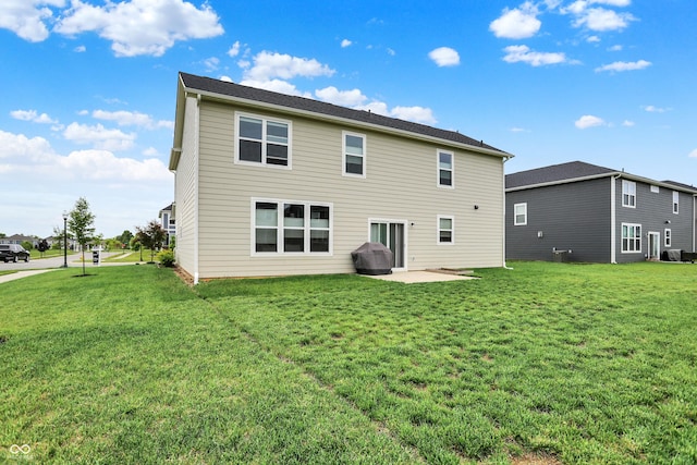5366 Laurel Crest Run, Noblesville, IN 46062 - back of property featuring a yard, a patio, and central AC