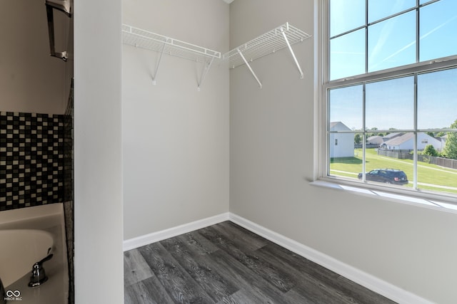 6491 Enclave Blvd, Greenwood, IN 46143 - spacious closet featuring dark wood finished floors