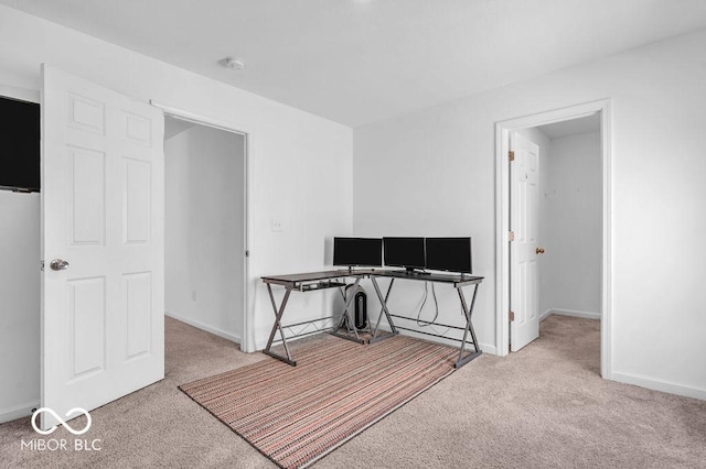 5256 Bramwell Ln, Whitestown, IN 46075 - carpeted home office with baseboards