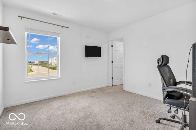 5256 Bramwell Ln, Whitestown, IN 46075 - office area with carpet floors and baseboards