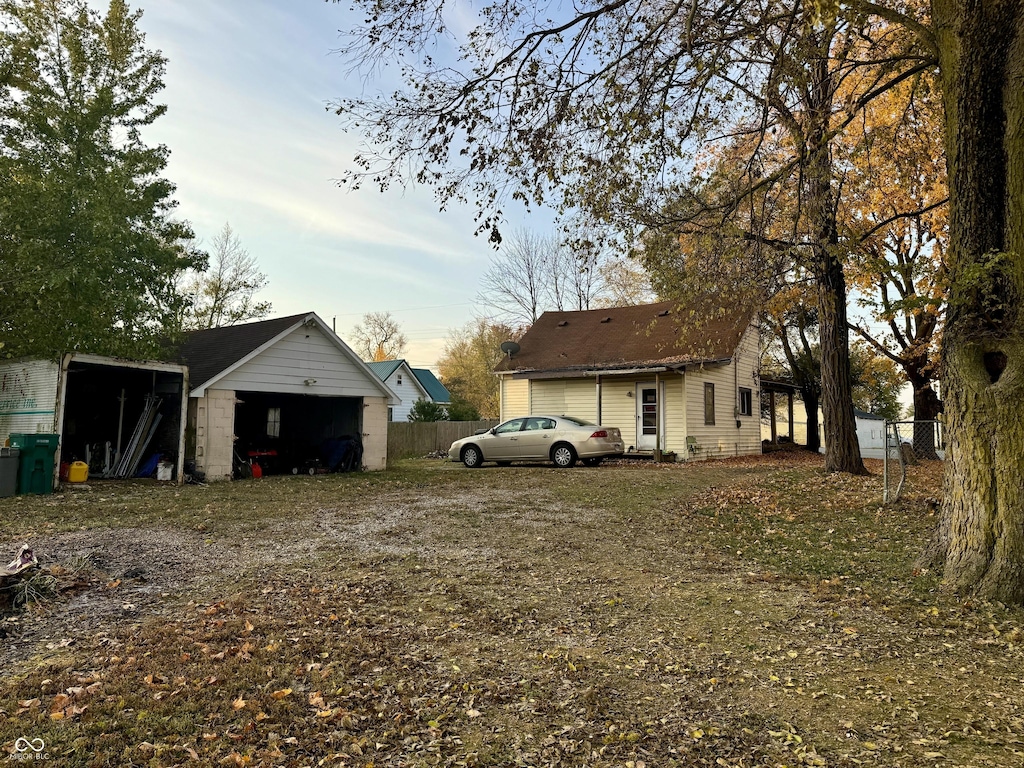 8345 N State Road 109, Wilkinson, IN 46186 - view of yard with fence and an outbuilding