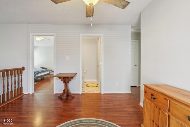 13063 E 131st St, Fishers, IN 46037 - interior space featuring dark wood-style flooring, baseboards, and ensuite bath