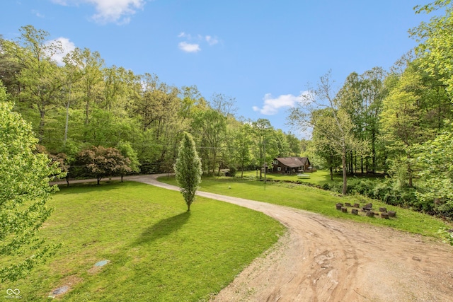 7730 Bear Creek Rd, Morgantown, IN 46160 - surrounding community with a yard and a view of trees