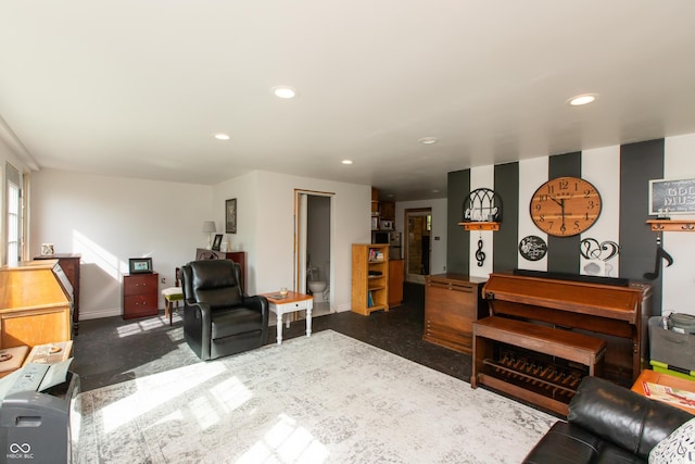 7730 Bear Creek Rd, Morgantown, IN 46160 - living room featuring recessed lighting and baseboards