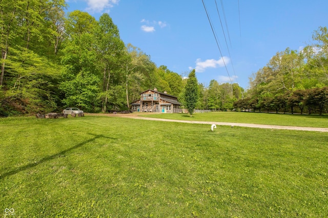 7730 Bear Creek Rd, Morgantown, IN 46160 - view of grassy yard featuring a view of trees