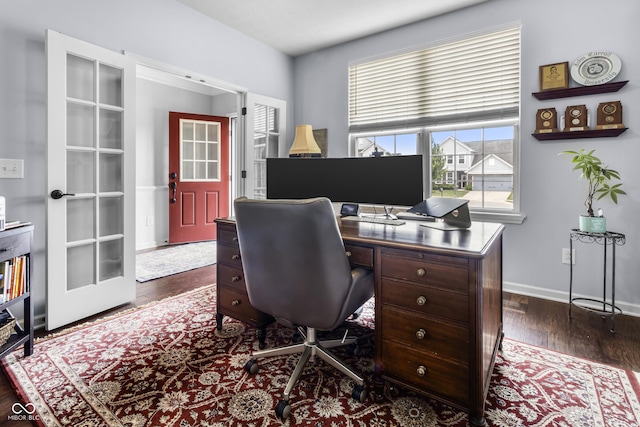 952 Workington Cir, Westfield, IN 46074 - office space featuring dark wood-style floors and baseboards