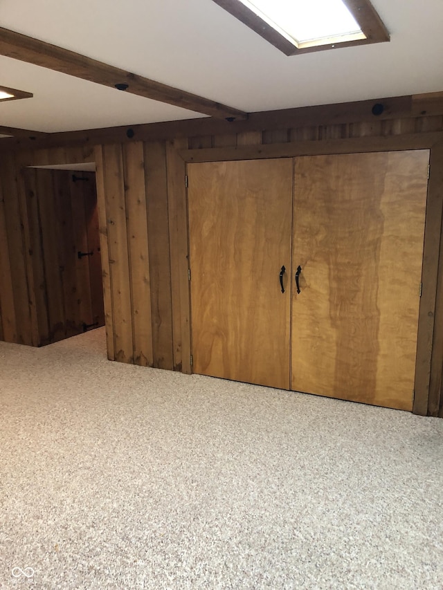 3619 31st St, Columbus, IN 47203 - finished below grade area featuring wood walls