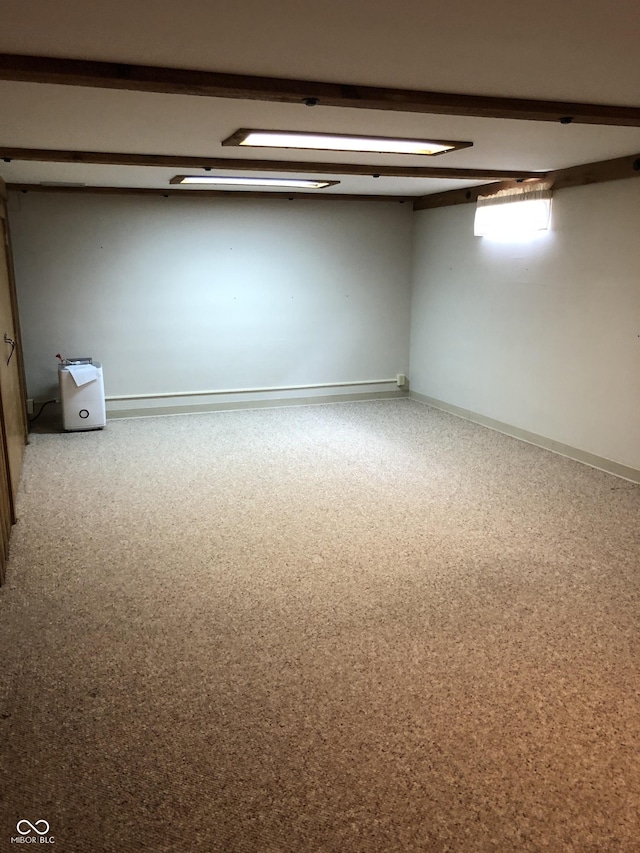 3619 31st St, Columbus, IN 47203 - finished below grade area with carpet
