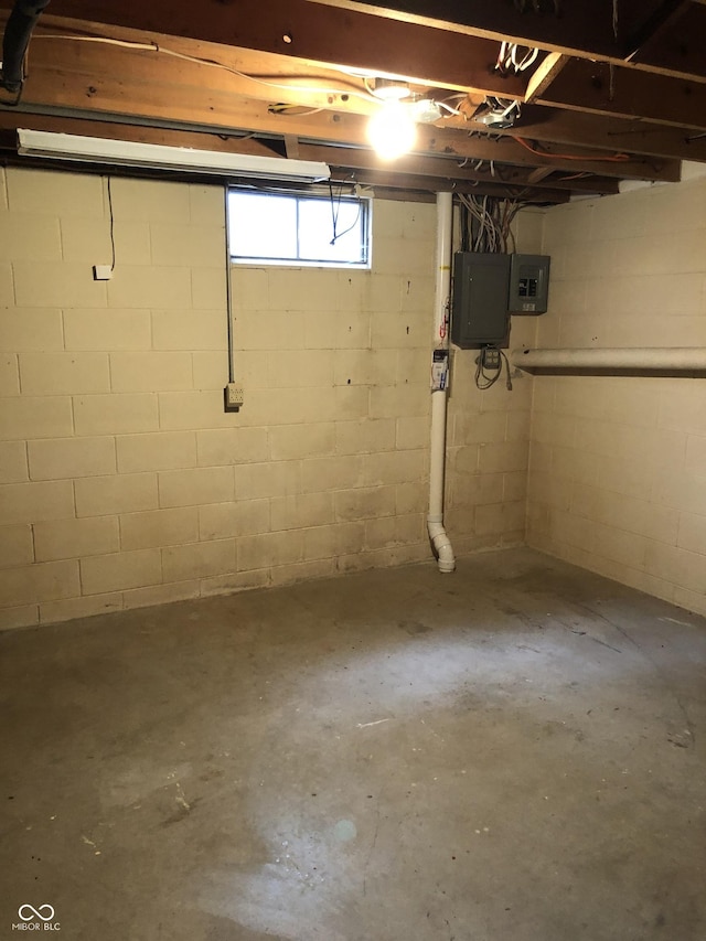 3619 31st St, Columbus, IN 47203 - below grade area with electric panel