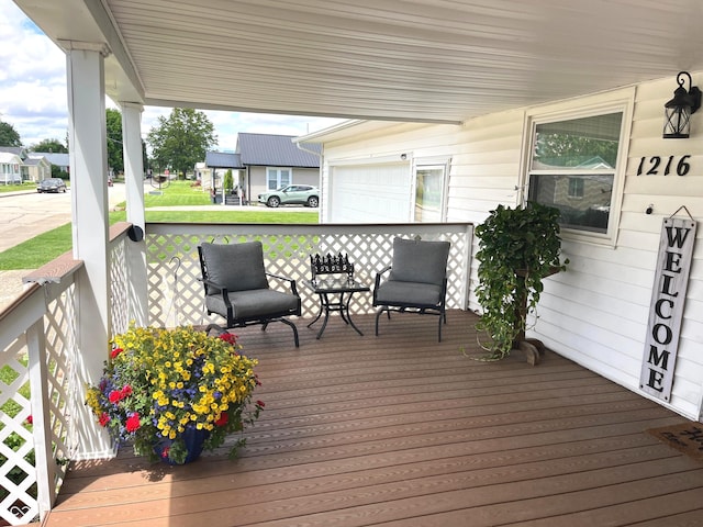 1216 N Cherry St, Rushville, IN 46173 - view of wooden porch