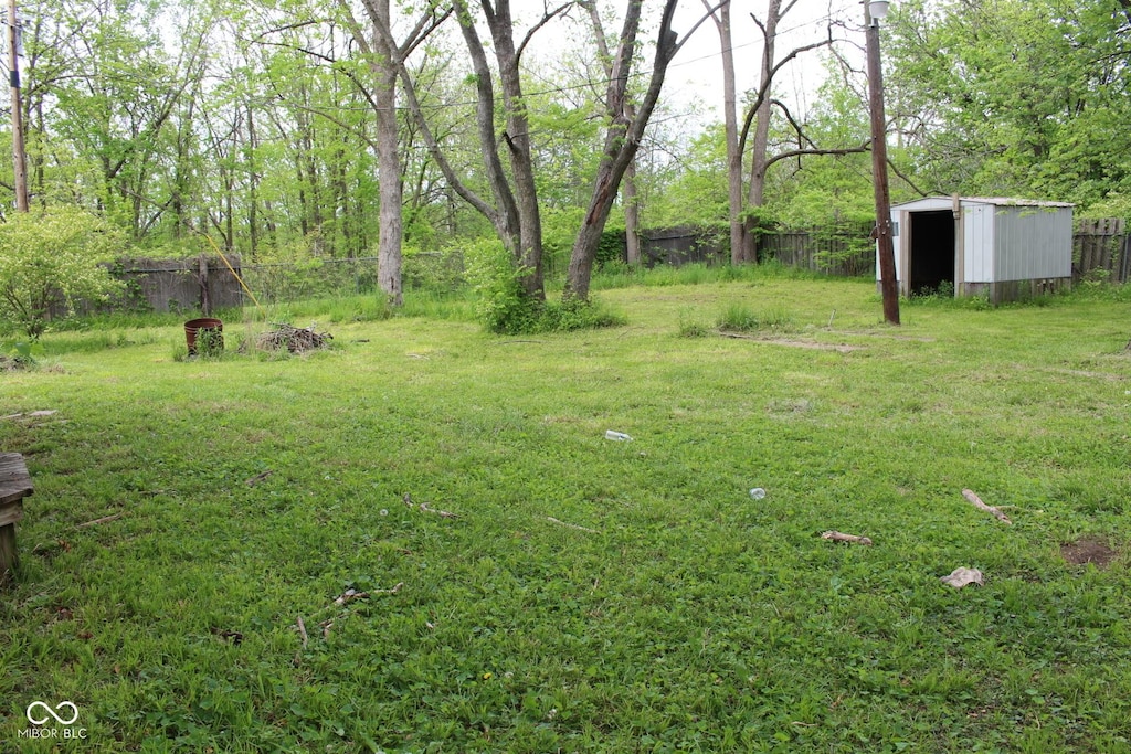 338 E Park St, Westfield, IN 46074 - view of yard with an outdoor structure and a storage shed