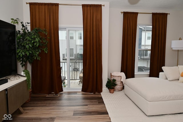 3110 W New York St, Indianapolis, IN 46222 - bedroom with wood finished floors and access to exterior