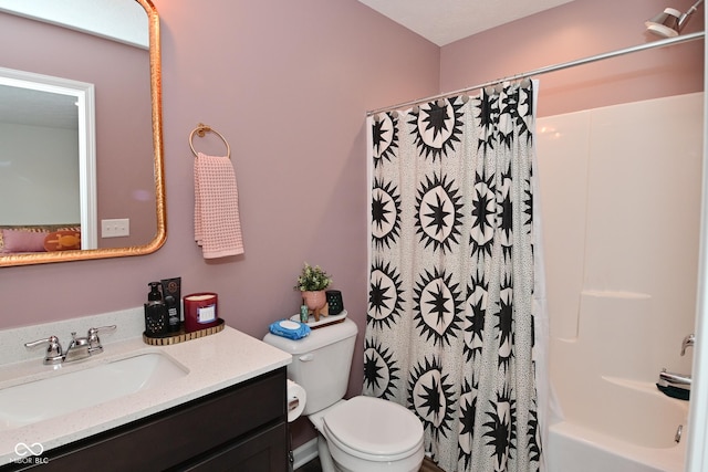 3110 W New York St, Indianapolis, IN 46222 - bathroom featuring toilet, vanity, and shower / tub combo
