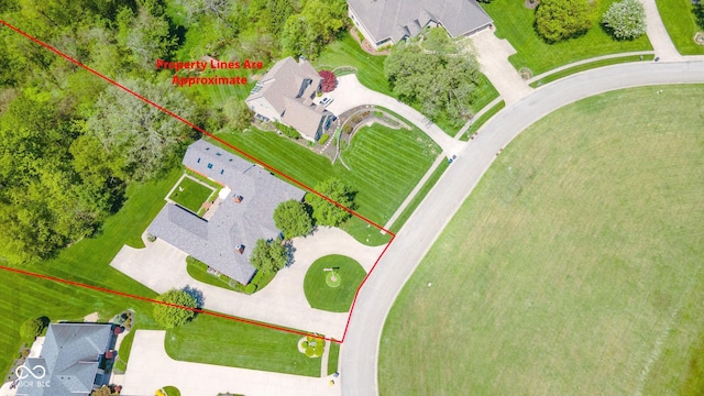 1105 Deer Creek Dr, Anderson, IN 46011 - aerial view of property and surrounding area with property parcel outlined