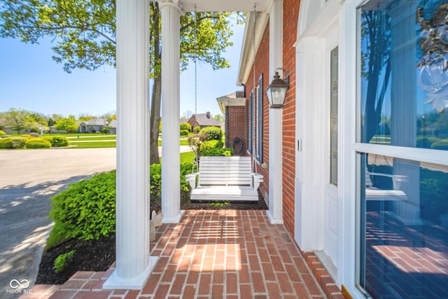 1105 Deer Creek Dr, Anderson, IN 46011 - view of patio with a porch